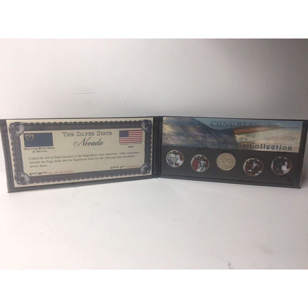 Nevada colored state quarters 2006  25 Cents Painted Patriotic Collection